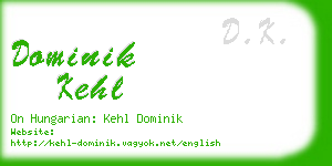 dominik kehl business card